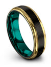 Wedding Band for Carpenter Tungsten Bands for Lady Black 6mm Matching Lawyer - Charming Jewelers