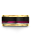 Anniversary Band Guy Tungsten Guys Wedding Bands Black Woman Present - Charming Jewelers