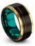 10mm Black Promise Bands Black Tungsten Bands for Woman