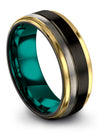 Wedding Rings Sets for Him and Wife Black and Gunmetal Tungsten Ring for Guy - Charming Jewelers
