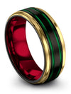 Brushed Wedding Bands Woman Womans Tungsten Wedding Bands His and Her - Charming Jewelers