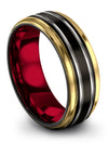 Men&#39;s Ring Wedding Sets Fiance and Boyfriend Tungsten Wedding Bands Sets 8mm - Charming Jewelers