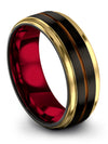 Wedding Rings Sets for Womans Tungsten Rings Black Copper Simple Promise - Charming Jewelers