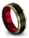 Small Wedding Band for Mens One of a Kind Wedding Ring Black Plated Men Rings - Charming Jewelers