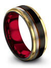 Wedding Rings Female Tungsten Carbide Ring for Mens Black