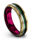Ring Set Black Wedding Lady Tungsten Carbide Wedding Ring 6mm Black Ring Bands - Charming Jewelers