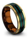 Guy Wedding Ring Black Engravable Black Tungsten Carbide Rings for Men&#39;s Black - Charming Jewelers
