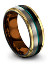 Black Wedding Sets Matching Tungsten Bands for Couples Bands for Engagement - Charming Jewelers