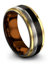 Wedding Band Sets for Both Wedding Ring for Husband Tungsten Rings Set 8mm 12th - Charming Jewelers