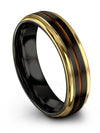 Men&#39;s Promise Ring Copper Line Tungsten Rings for Womans Engagement Guys - Charming Jewelers