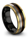 Friend Promise Band Wedding Bands for Girlfriend Tungsten Black Engagement - Charming Jewelers