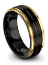 Engagement Men Wedding Bands Set Tungsten Bands Black Cute Black Rings - Charming Jewelers