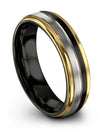 Black Plated Ring Set Tungsten Carbide Ring Sets Matching Black Band Sets - Charming Jewelers