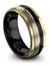Ladies Tungsten Carbide Wedding Ring Tungsten Black Lady Rings Jewelry - Charming Jewelers