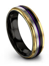 Customized Wedding Ring Black Tungsten Ladies Wedding Bands Custom Engagement - Charming Jewelers