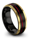 Promise Rings Sets for His and Boyfriend Black Carbide Tungsten Wedding Bands - Charming Jewelers