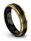 Wedding Bands Set for Husband and Her Black Tungsten Carbide Engagement Men - Charming Jewelers