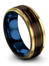 Tungsten Promise Ring Set for Husband and Husband Tungsten Carbide Wedding Band - Charming Jewelers