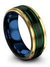Black Plated Wedding Band Awesome Wedding Bands 8mm 13 Year Rings for Lady - Charming Jewelers