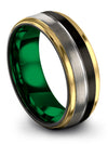 Female Promise Rings Shinto Tungsten Band for Guys Custom Engagement Men&#39;s - Charming Jewelers