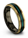 Carbide Wedding Bands Woman Wedding Ring Black Tungsten Carbide 6mm Engraved - Charming Jewelers