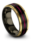 Wedding Ring for Men&#39;s Plain Tungsten Wedding Bands Set for Wife and His Best - Charming Jewelers