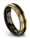 Wedding Band for Ladies Black Tungsten Bands for Woman Wedding Ring Black - Charming Jewelers