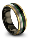 Him and His Wedding Rings Sets Black Tungsten Band for Female Mens Black - Charming Jewelers