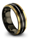 Wedding Black Bands for Wife Tungsten Band for Couples Girlfriend Ring Unique - Charming Jewelers