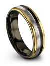 Unique Anniversary Band Sets for Her and Him Black Tungsten Promise Rings Pure - Charming Jewelers