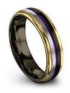 Boyfriend and Her Rings Wedding Ring Tungsten 6mm Black Bands Ring 6mm Tungsten - Charming Jewelers