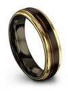 Wedding Ring Sets for Girlfriend and Girlfriend in Black Tungsten Black Copper - Charming Jewelers