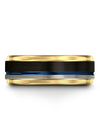 Men Jewelry Set Tungsten Bands for Guys Carbide Men&#39;s Promise Bands Engraved - Charming Jewelers