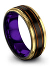 Girlfriend and Wife Wedding Bands Womans Tungsten Black Band Male Bands Sets - Charming Jewelers