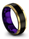 Black and Wedding Rings Female Tungsten Ring Sets Custom Promise Ring - Charming Jewelers
