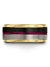 Black Engagement Wedding Ring Set Female 10mm Tungsten Wedding Band Engagement - Charming Jewelers