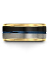 Black Ring for Mens Wedding Band Guy Tungsten Wedding Bands Sets Band Sets - Charming Jewelers