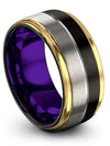 Black Engagement Wedding Ring Set Female 10mm Tungsten Wedding Band Engagement - Charming Jewelers