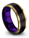 8mm Wedding Ring Tungsten Carbide Wedding Rings Black Mother&#39;s Day Sets Her - Charming Jewelers
