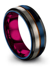 Engagement Guys Wedding Bands Ladies Tungsten Wedding Rings Blue Band Sets - Charming Jewelers