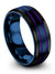 8mm Anniversary Band Tungsten Band Girlfriend and Fiance