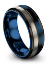 Wedding Engagement Man Bands Sets for Guys Blue Wedding Bands Tungsten Jewelry - Charming Jewelers