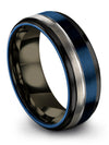 Blue Rings for Weddings Wedding Ring Tungsten Set for His and Girlfriend Set of - Charming Jewelers