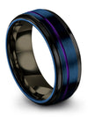 Tungsten Wedding Band Tungsten Band Sets Blue Groove Band Gift Ideas for Ladies - Charming Jewelers
