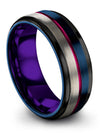 Plain Female Wedding Ring 8mm Tungsten Carbide Wedding Band