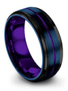Wedding and Engagement Band Sets Wedding Rings Tungsten Woman 8mm Blue Rings - Charming Jewelers
