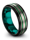 Man Engravable Wedding Rings Tungsten I Love You Ring Grey Men Female Jewelry - Charming Jewelers