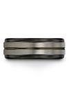 Wedding Rings and Rings 8mm Tungsten Carbide Bands for Male Grey Present - Charming Jewelers