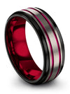 Carbide Tungsten Promise Rings Tungsten 8mm Bands for Men&#39;s Promise Rings - Charming Jewelers