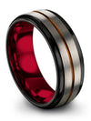 Wedding Rings Ring Men Grey Copper Tungsten Wedding Ring